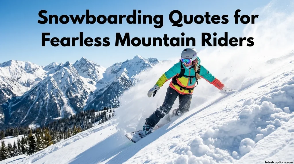 Snowboarding Quotes for Fearless Mountain Riders