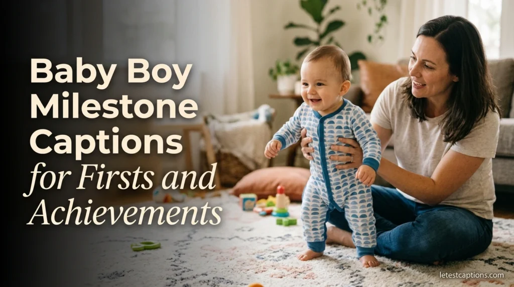 Baby Boy Milestone Captions for Firsts and Achievements
