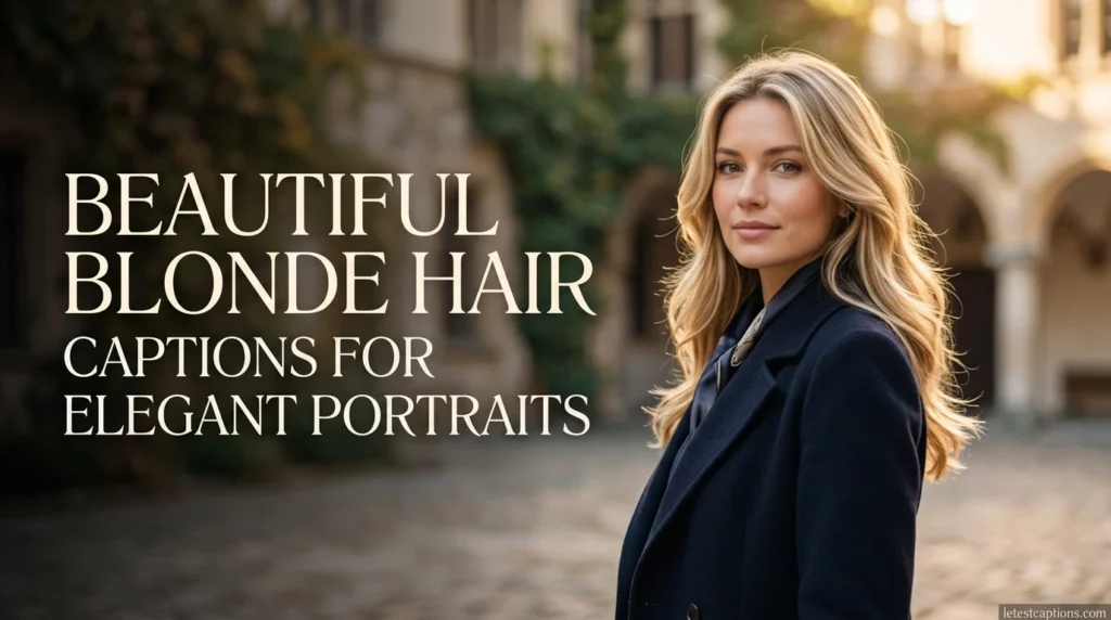 Beautiful Blonde Hair Captions for Elegant Portraits