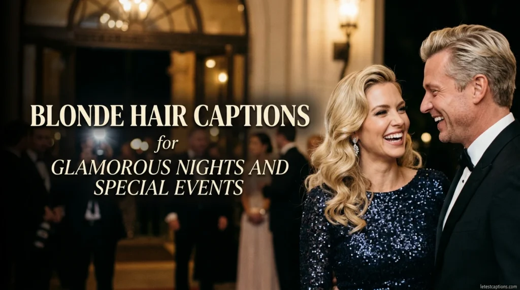 Blonde Hair Captions for Glamorous Nights and Special Events