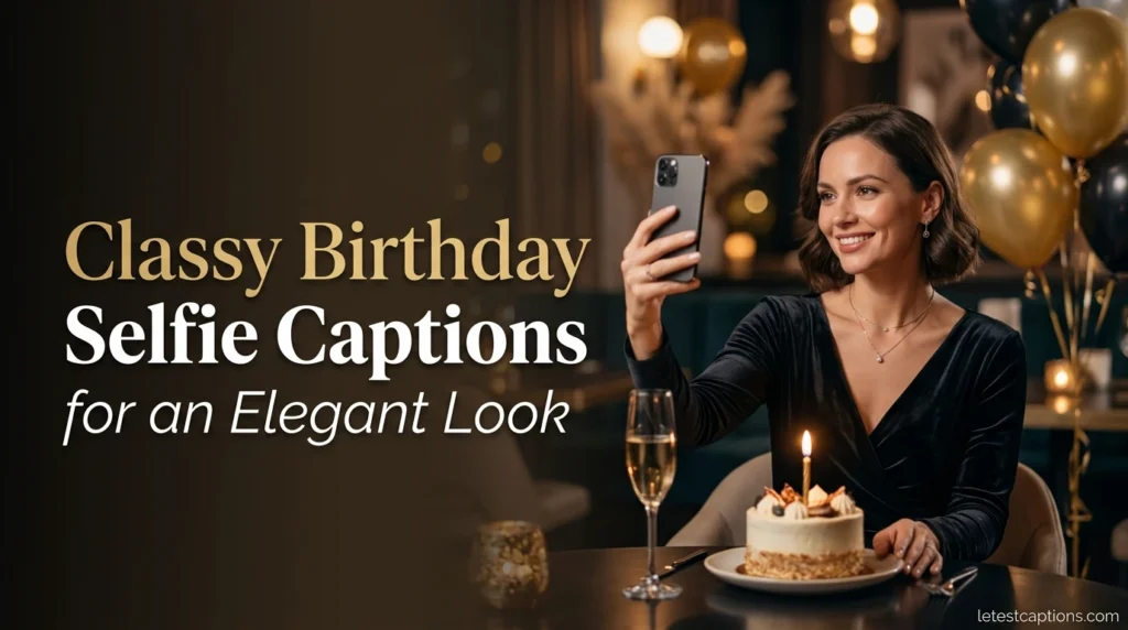 Classy Birthday Selfie Captions for an Elegant Look