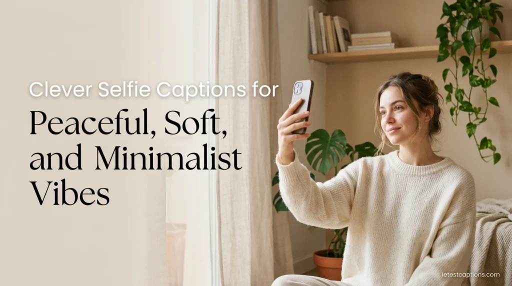 Clever Selfie Captions for Peaceful, Soft, and Minimalist Vibes