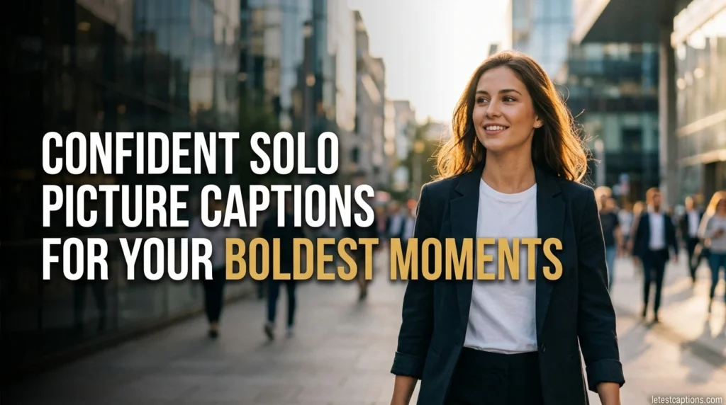 Confident Solo Picture Captions for Your Boldest Moments