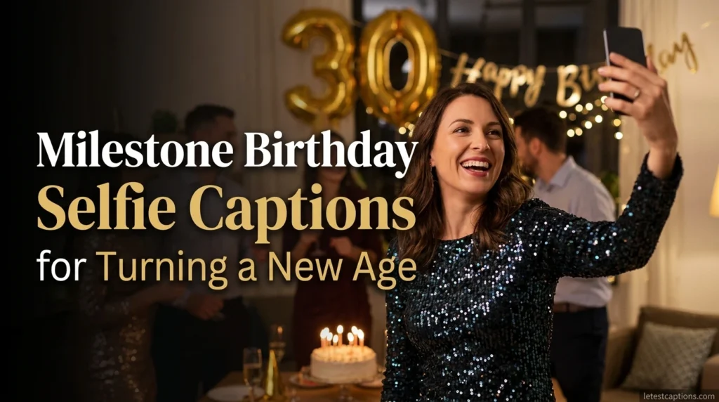 Milestone Birthday Selfie Captions for Turning a New Age