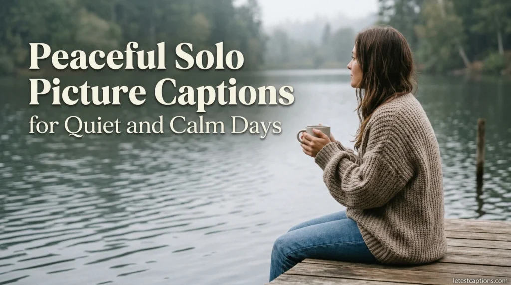 Peaceful Solo Picture Captions for Quiet and Calm Days