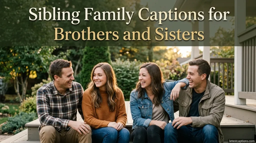 Sibling Family Captions for Brothers and Sisters