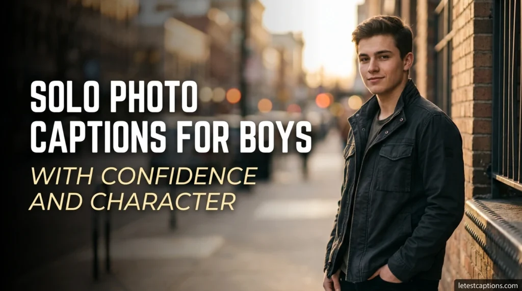 Solo Photo Captions for Boys With Confidence and Character