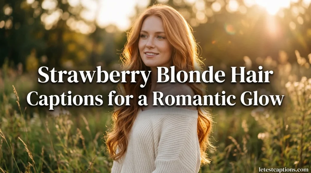 Strawberry Blonde Hair Captions for a Romantic Glow